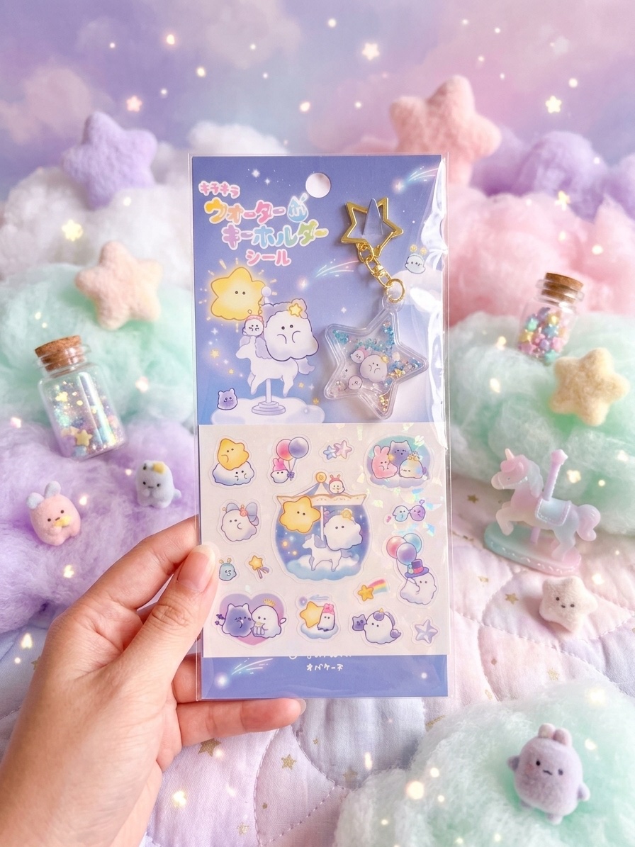 Sticker Star Keychain Decoration